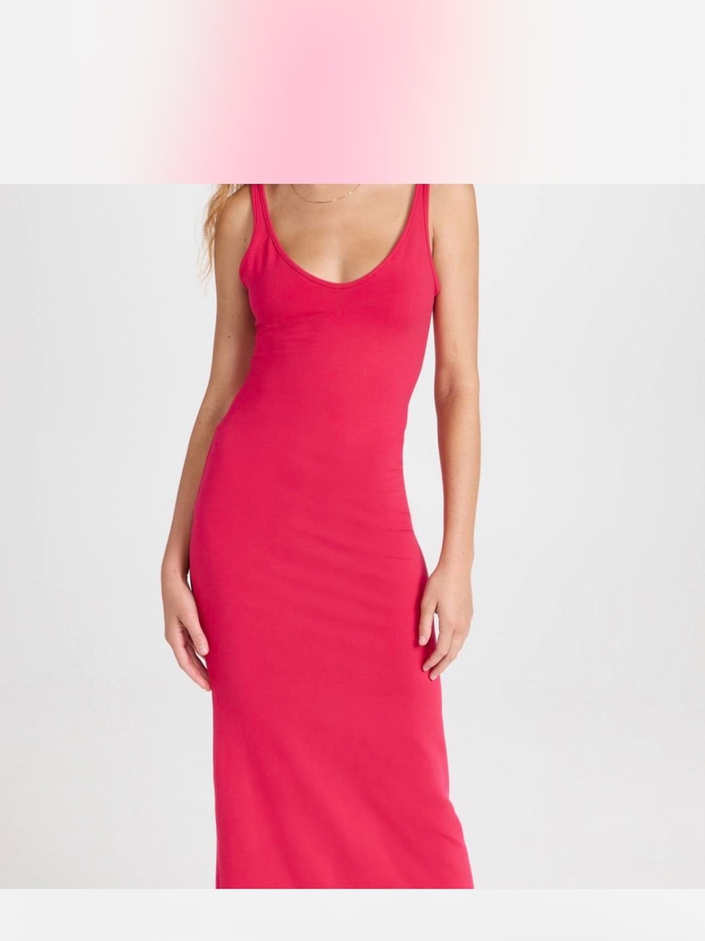 Reformation Bright Red Scoop Neck dress